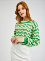 Women's yellow-green striped sweater ORSAY