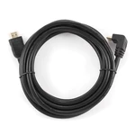 Kabel CABLEXPERT HDMI-HDMI            3m, 1.4, M/M stíněný, zlacené kontakty, 90° lomený, černý