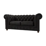 Czarna aksamitna sofa 178 cm Cambridge – Ropez