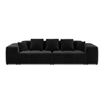 Czarna aksamitna sofa 320 cm Rome Velvet – Cosmopolitan Design