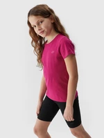 Dievčenské tričko bez potlače - ružové