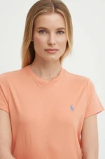 Bavlněné tričko Polo Ralph Lauren oranžová barva, 211898698