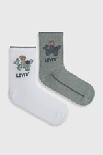 Ponožky Levi's 2-pack bílá barva