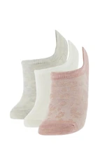 DEFACTO Women's Patterned 3-Piece Short Socks