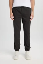 DEFACTO Regular Jogger Gabardine Trousers with Elastic Waistband and Tie D5927ax24au