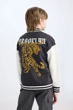 DEFACTO Boys College Collar Bomber Cardigan