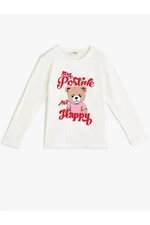 Koton Girl Sweatshirt Ecru 5wkg10248ak