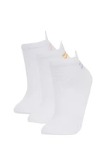 DEFACTO Women's 3-Pack Cotton Ankle Socks