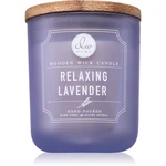 DW Home Signature Relaxing Lavender vonná svíčka s dřevěným knotem 340 g