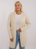 Light beige sweater in larger size