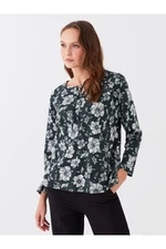 LC Waikiki Tie Collar Patterned Long Sleeve Women's Blouse