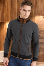 1021 DEWBERRY MENS SWEATSHIRT-LIGHT DIAGONAL ANTHRACITE