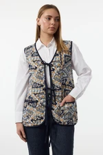 Trendyol Navy Blue Textured Oversize Vest