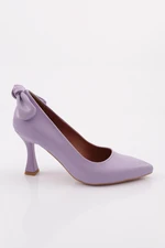 DGN 700 Women's Pointed Toe Decollete Back Bowknot Goblet Glass Heel Shoes.