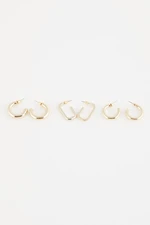 DEFACTO Woman's 3-Piece Gold Hoop Earring