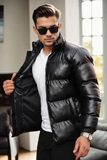 65269 Dewberry Mens PU Mens Jacket-BLACK