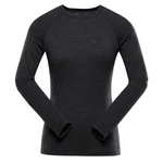 Women's merino wool T-shirt ALPINE PRO MERENA black