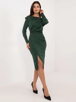 Dark Green Fitted Cocktail Dress