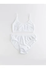 LC Waikiki Girls' Basic Cotton Bustier and Panties.