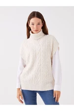 LC Waikiki LCWAIKIKI Classic Turtleneck Self-Patterned Women's Knitwear Sweater