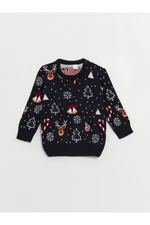 LC Waikiki Lcw Crew Neck Long Sleeve Christmas Themed Baby Boy Knitwear Sweater