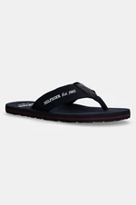 Žabky Tommy Hilfiger HILFIGER 85 BEACH SANDAL pánské, tmavomodrá barva, FM0FM05339