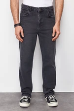 Trendyol Anthracite Baggy/ 90's Straight Fit Jeans Loose Denim Trousers