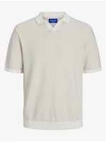 Beige Men's Polo Shirt Jack & Jones Mykonos