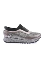 DGN Akt-03-23y Women's Thick Sole Silver Stone Sneakers Shoe