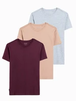 Ombre BASIC 3-pack cotton t-shirt set