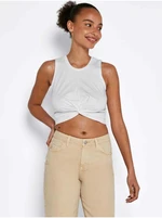 White Cropped Tank Top Noisy May Twiggi - Women