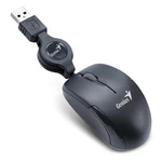 Genius Myš Micro Traveler V2 31010125105, 1200DPI, optická, 3tl., drátová USB, černá, Micro