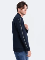 Ombre Men's bomber jacket with decorative zips on sleeves AMSTERDAM