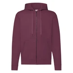 Burgundy Zippered Hoodie Classic Fruit of the Loom