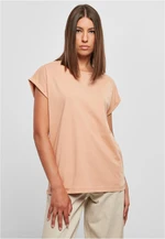 Women's T-shirt with extended shoulder amber color