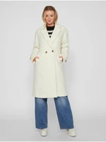 Cream women's coat VILA Viwave - Women