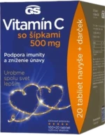 GS Vitamín C500 + šípky - dárkové balení 120 tablet