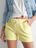 Shorts with polka dots yellow