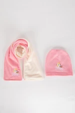 DEFACTO Girl Baby 2-Piece Fleece Scarf Beanie Set