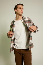 DEFACTO Relax Fit Plaid Cotton Long Sleeve Shirt