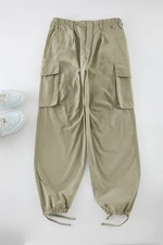 Trendyol Light Khaki Unisex Cargo Parachute Pants