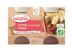 BABYBIO ovocný príkrm jablko, jahoda 2 x 130 g