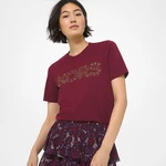 Michael Kors Tričko - KORS STUDDED TEE bordové