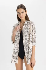 DEFACTO Fall in Love Paisley Viscose Beach Shirt