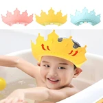 Cartoon Crown Bath Toddler Kids Shampoo Cap Eye Ears Protection Wash Hair Cover Shower Hat