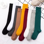 8 Colors Socks for Women Cotton Autumn Winter Long Socks Harajuku Female Casual Trick Warm Student Ladies Solid Color Sox 2022