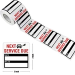 100-300pcs/roll Oil Change Maintenance Service Reminder Stickers Window Sticker Adhesive Labels Car Sticker "NEXT SERVICE DUE"