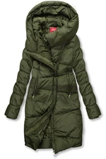 Winterjacke mit hohem Kragen Khaki