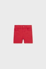 Detské bavlnené šortky Mayoral červená farba, nastaviteľný pás