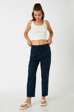 Koton Women's Tie Waist Linen Pants